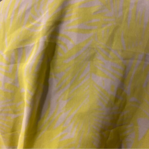 H&M Sheer Yellow pattern Wrap Kimono Top with belt size 12 - Picture 10 of 12
